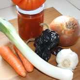 Verduras incluidas en la receta de alubias