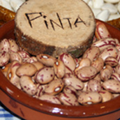 Alubia canela con pintas rojas